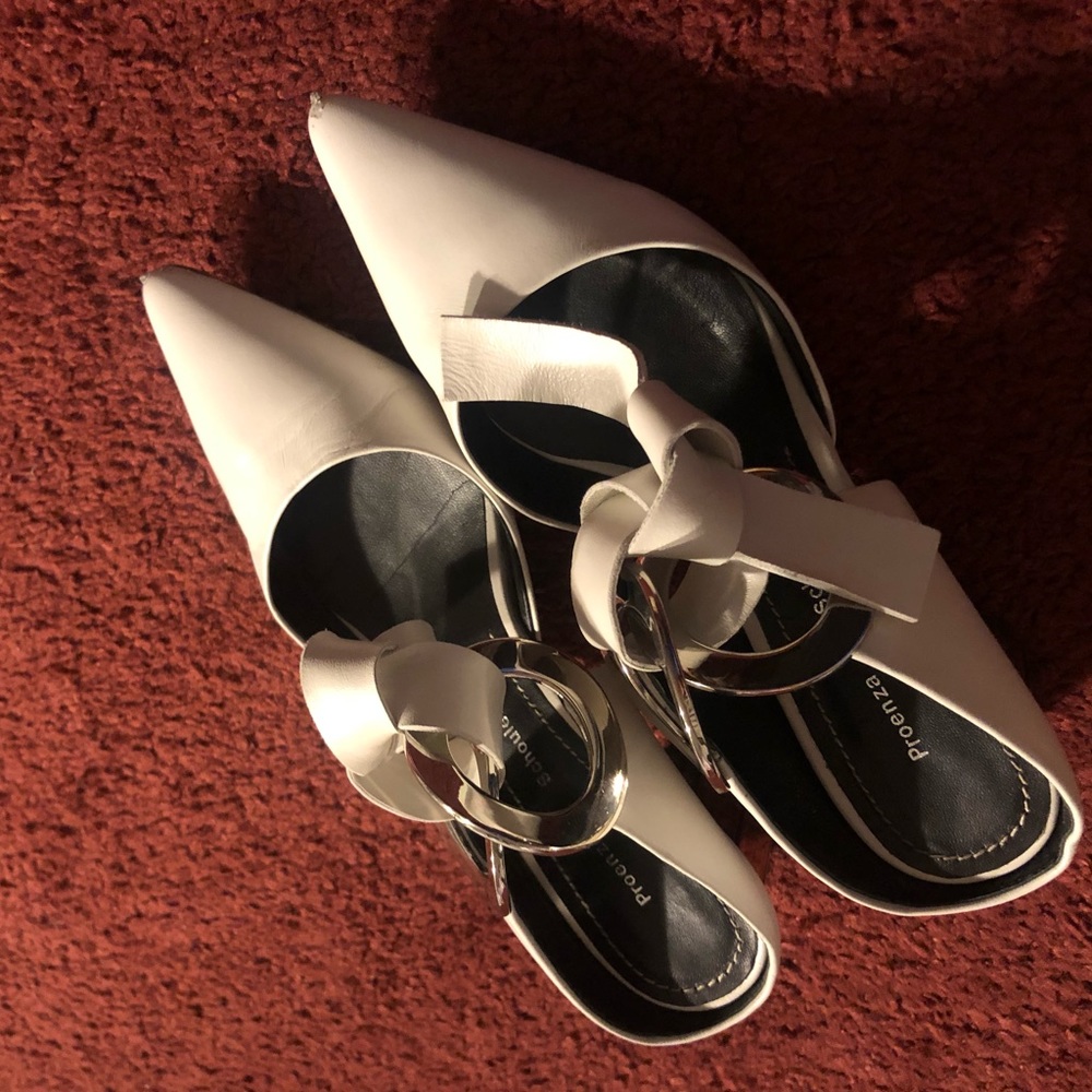 Proenza Schouler white Grommet Block Heel Mules
